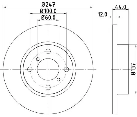 1x  MINTEX Brake Disc