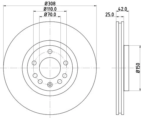 MINTEX MINTEX (MDC1500C) 1x  MINTEX Brake Disc 