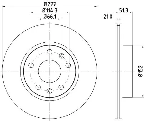 1x  MINTEX Brake Disc