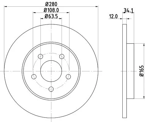 1x  MINTEX Brake Disc