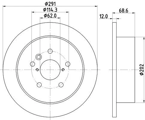 1x MINTEX MDC1511 Brake Disc