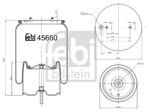 FEBI BILSTEIN FEBI BILSTEIN 45660 Febi Non-steered Leading Axle Air Bag Suspension Spring For Scania 3 - Seri 