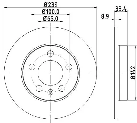 1x MINTEX MDC1515 Brake Disc
