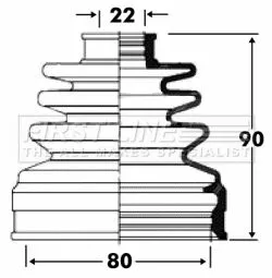 FIRST LINE FIRST LINE FCB2814  FIRST LINE Drive Shaft Cv Boot Kit 