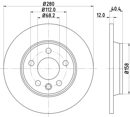 1x MINTEX MDC1525 Brake Disc