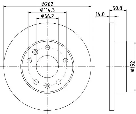 1x MINTEX MDC1531 Brake Disc
