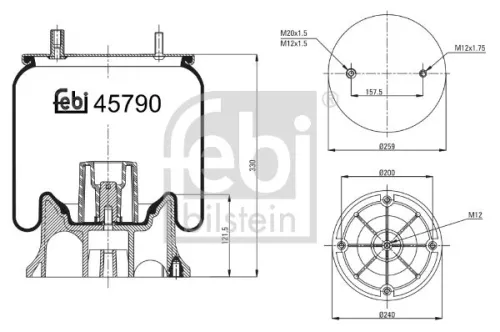 FEBI BILSTEIN FEBI BILSTEIN 45790 Febi Air Bag Suspension Spring 