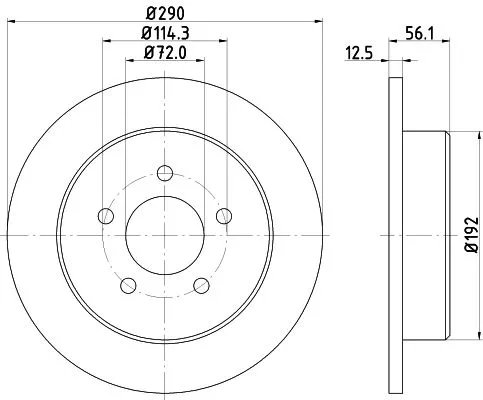 1x  MINTEX Brake Disc