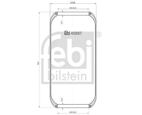 FEBI BILSTEIN FEBI BILSTEIN 45887 Febi Front Non-steered Trailing Axle Rear Air Bag Suspension Spring For Vol 