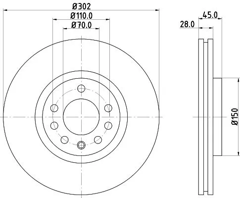 1x  MINTEX Brake Disc