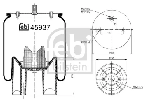 Febi Air Bag Suspension Spring