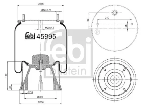 FEBI BILSTEIN FEBI BILSTEIN 45995 Febi Air Bag Suspension Spring 