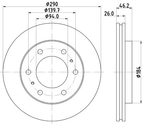 1x  MINTEX Brake Disc