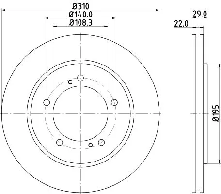 1x  MINTEX Brake Disc
