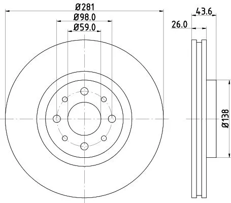 1x  MINTEX Brake Disc