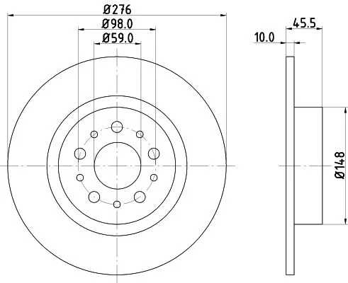 1x  MINTEX Brake Disc