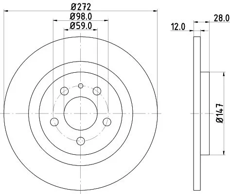 MINTEX MINTEX MDC1599 1x MINTEX MDC1599 Brake Disc 