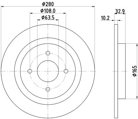1x  MINTEX Brake Disc