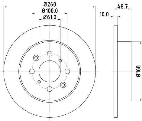 1x  MINTEX Brake Disc