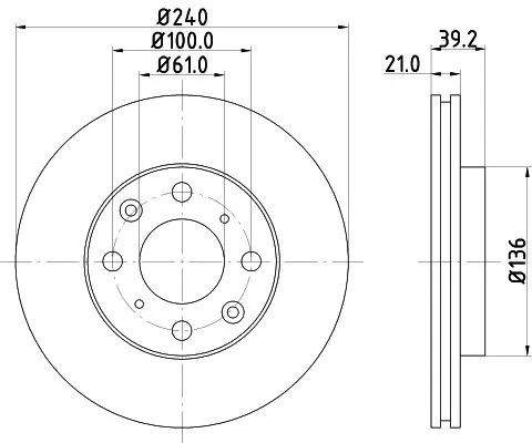 MINTEX MINTEX (MDC1602) 1x  MINTEX Brake Disc 