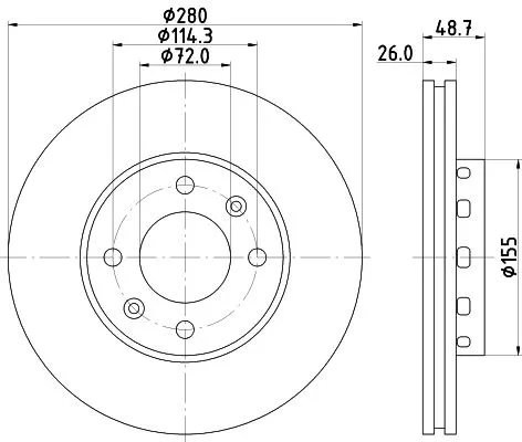 MINTEX MINTEX MDC1603 1x MINTEX MDC1603 Brake Disc 