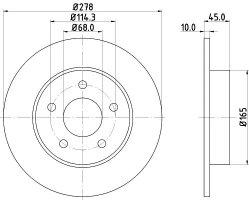 1x  MINTEX Brake Disc