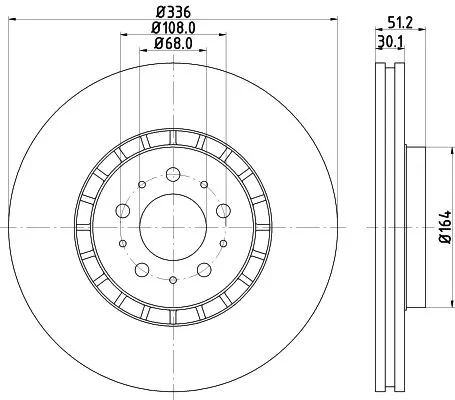1x  MINTEX Brake Disc