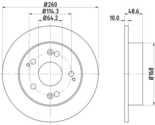 1x  MINTEX Brake Disc