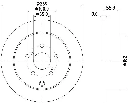 1x  MINTEX Brake Disc