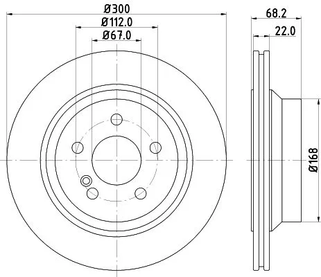 1x MINTEX MDC1634 Brake Disc