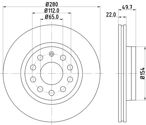 1x  MINTEX Brake Disc