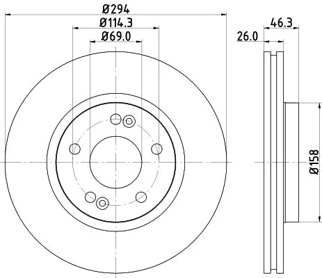 MINTEX MINTEX MDC1654 1x MINTEX MDC1654 Brake Disc 