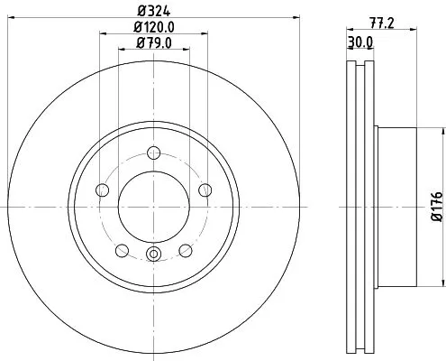 1x  MINTEX Brake Disc