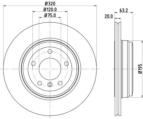 1x  MINTEX Brake Disc