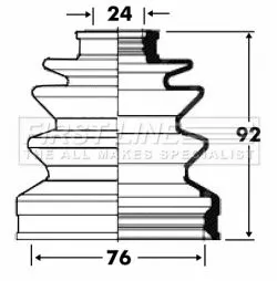  FIRST LINE Drive Shaft Cv Boot Kit