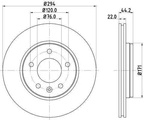 1x  MINTEX Brake Disc