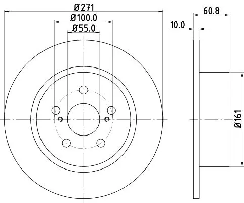 1x MINTEX MDC1713 Brake Disc