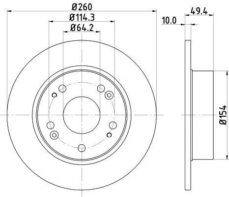 1x MINTEX MDC1721C Brake Disc