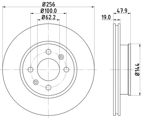 1x  MINTEX Brake Disc