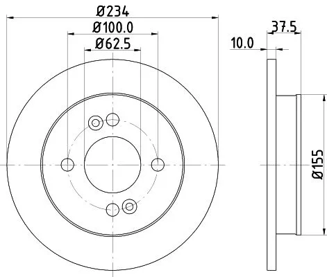 1x  MINTEX Brake Disc