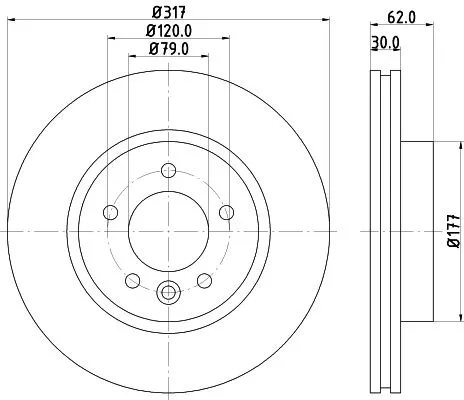 1x  MINTEX Brake Disc