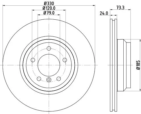 1x  MINTEX Brake Disc