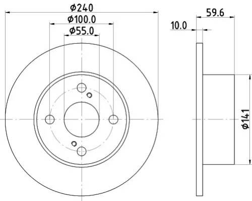 1x  MINTEX Brake Disc