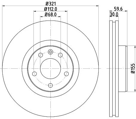 1x MINTEX MDC1743C Brake Disc
