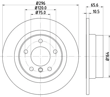 1x MINTEX MDC1746C Brake Disc