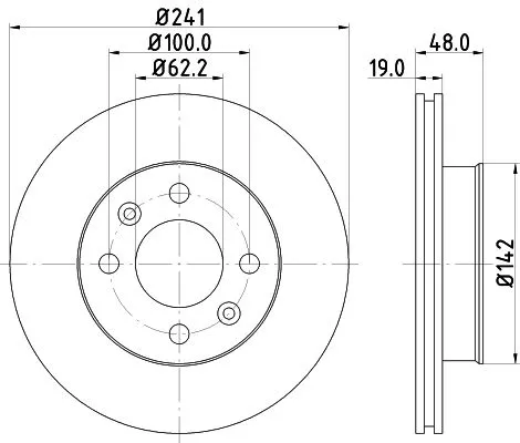 MINTEX MINTEX (MDC1748) 1x  MINTEX Brake Disc 