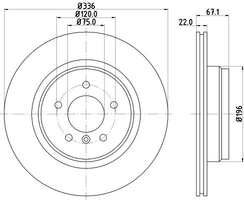 1x MINTEX MDC1757C Brake Disc