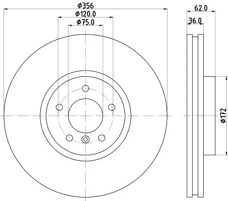 1x  MINTEX Brake Disc