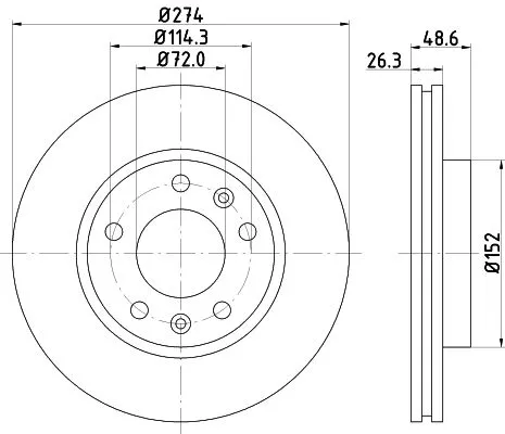 1x  MINTEX Brake Disc
