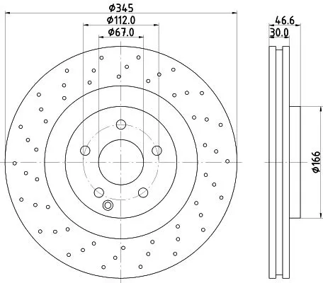 1x  MINTEX Brake Disc